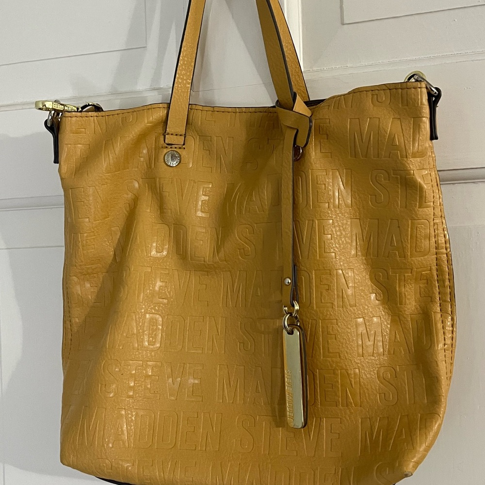 Steve Madden Mustard Embossed Crossbody Bag